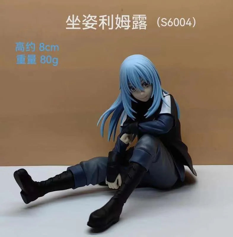 8.5CM Anime Tensei Shitara Slime Datta Ken Rimuru Tempest Figure 1/7 Sitting Model Shuna Shion Toy Doll Aciton Figure PVC