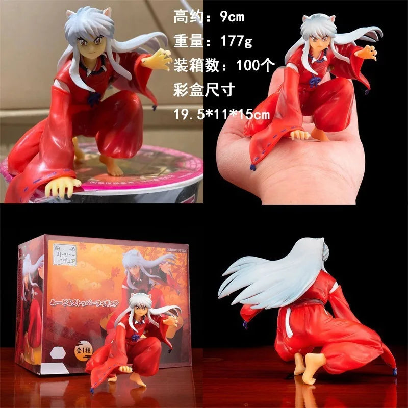 Anime Sesshoumaru Inuyasha Sitting Pressing Action Figures Model Kit Chassis Decor Trendy Toys Desktop Ornament Wholesale Gift