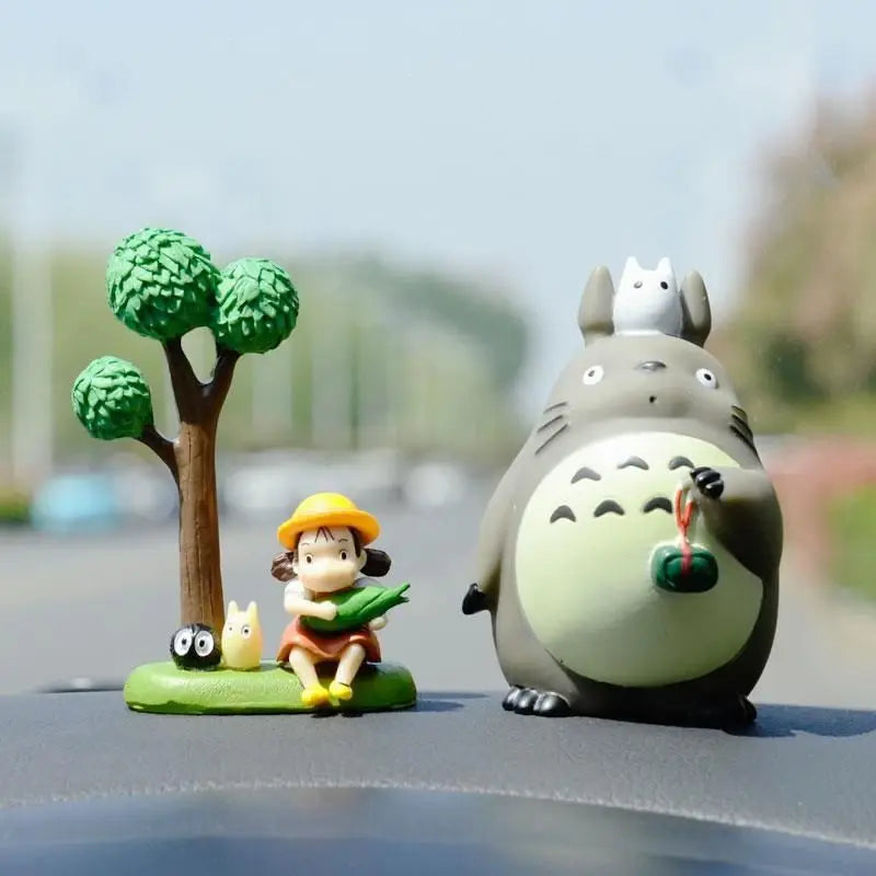 New Japanese My Neighbor Totoro Series Spirited Away Doll Hand Made Doll Pvc Car Interior Desktop Gift Micro Landscape Ornaments