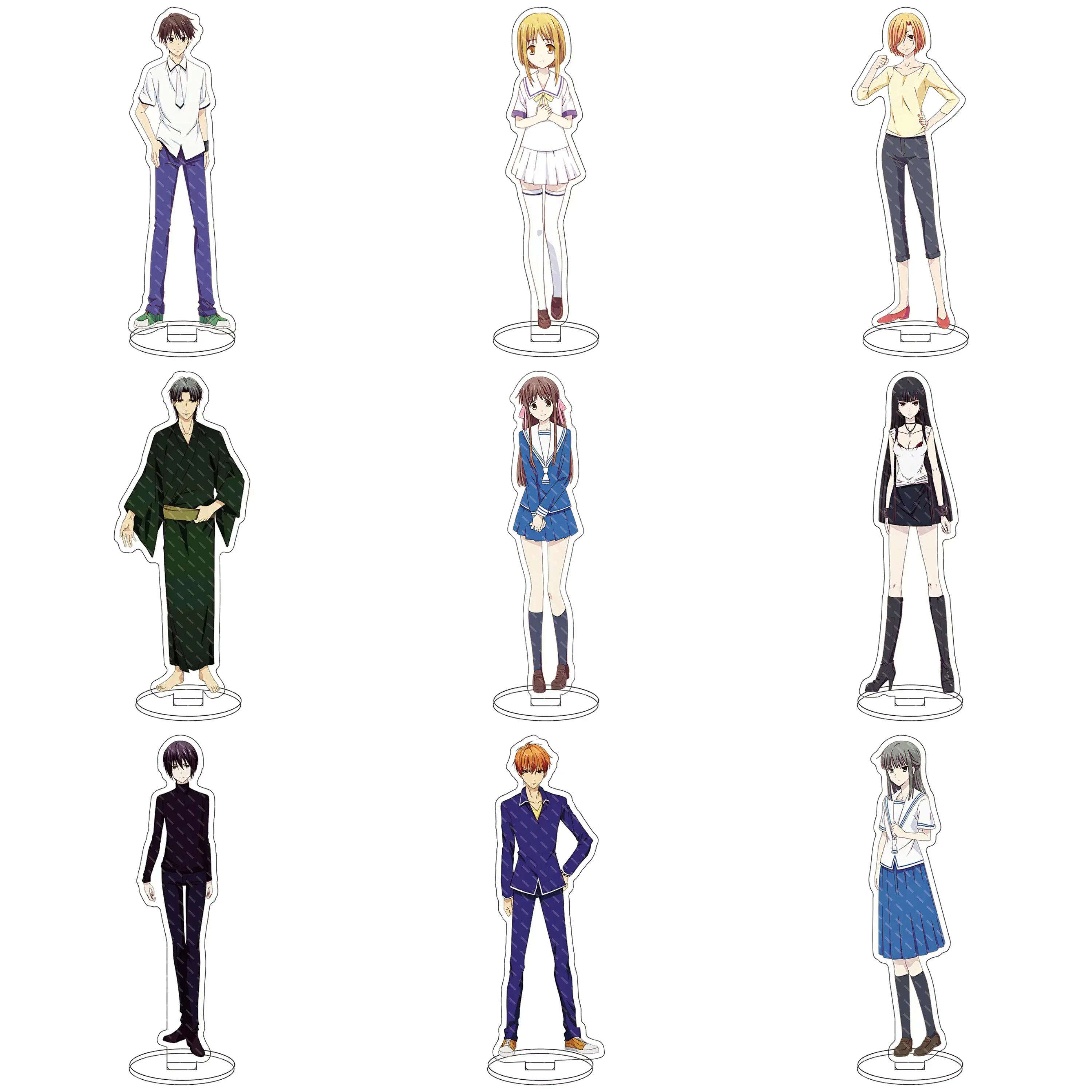 Anime Figure Stand Toy Fruits Basket Honda Tooru Kyou Yuki Momiji Shigure Hatsuharu Saki Ayame Hatori HM Acrylic Model Stand