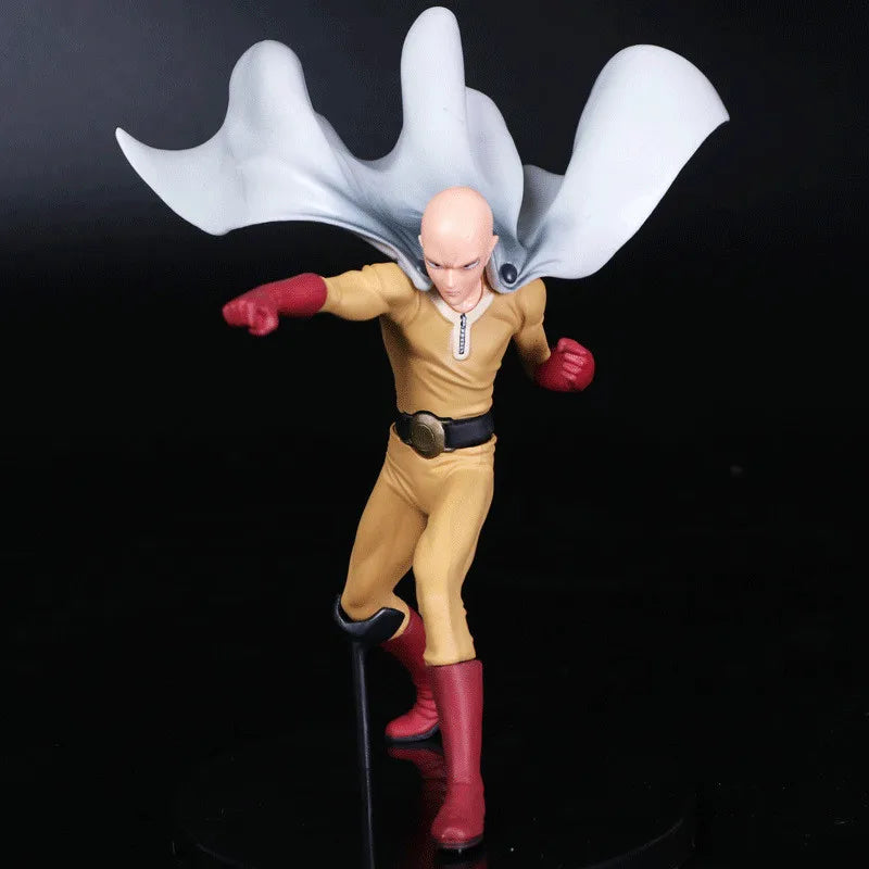 14CM Anime Figure ONE PUNCH-MAN Saitama Fighting Standing Figure Toy PVC Peripheral Collectible Small Sculpture Table Decoration