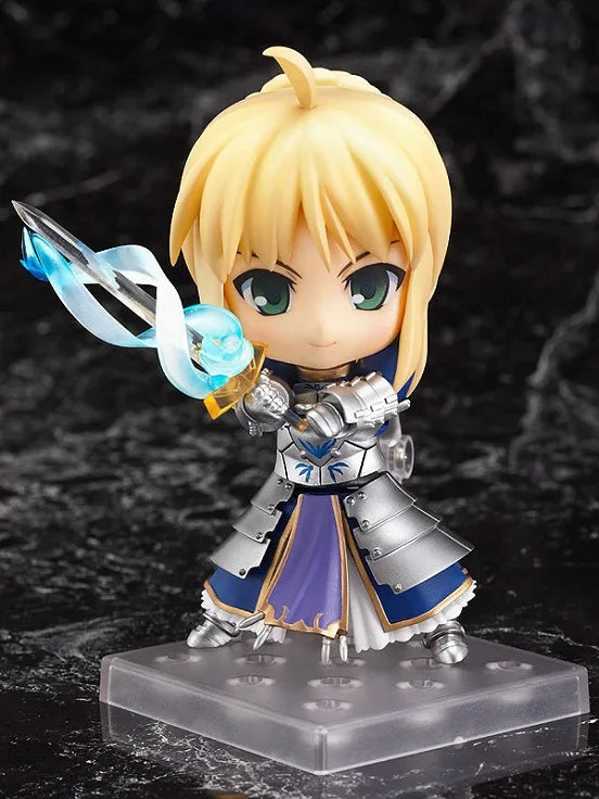 23CM Saber Anime Fate/Stay night Figure 121 Lily Figure Knight King Saber Caliburn Battle Scene Model PVC Gift For kids Decor