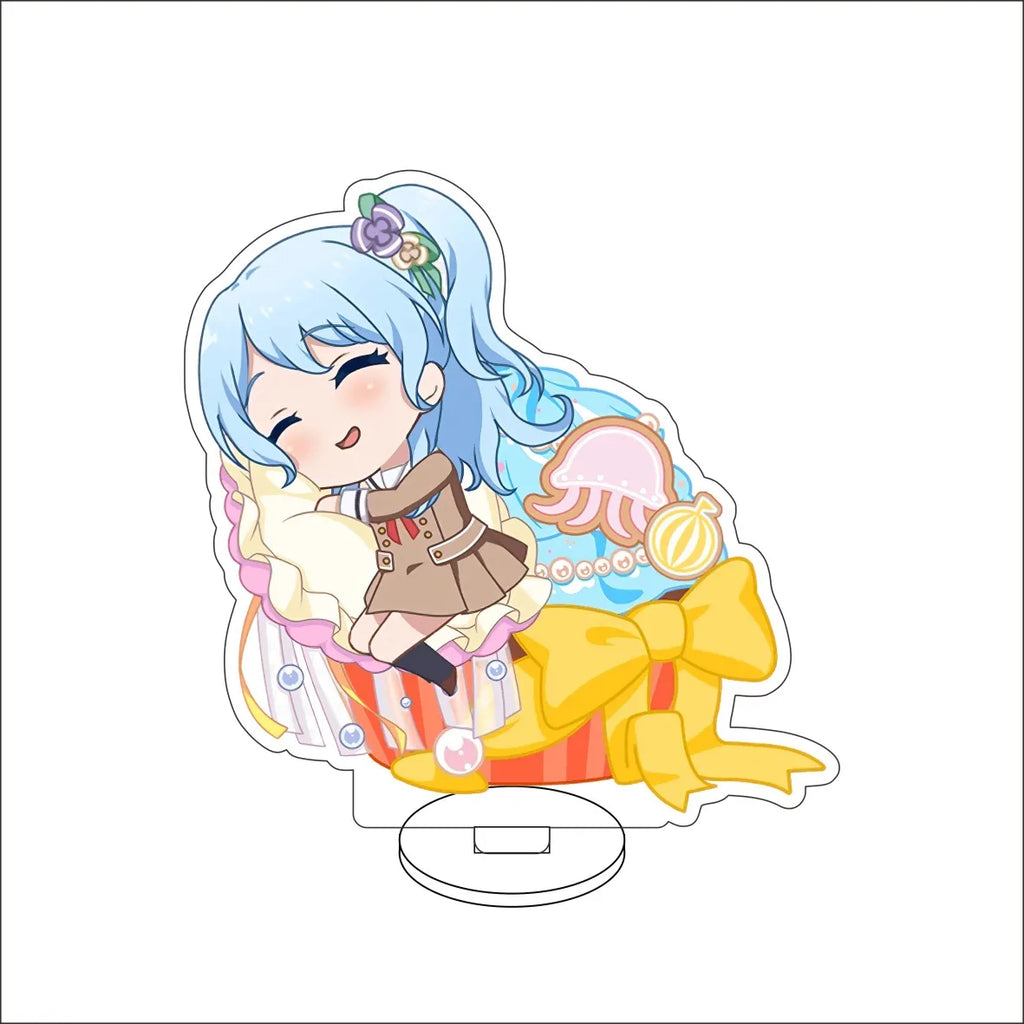 10CM Anime BanG Dream! Nendoroid Figure Stand Model Tsukushi Futaba/Nanami Hiromachi/Mashiro Kurata Cute Desk Decor Standing Sign Gifts