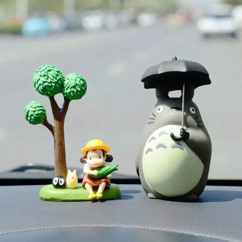New Japanese My Neighbor Totoro Series Spirited Away Doll Hand Made Doll Pvc Car Interior Desktop Gift Micro Landscape Ornaments