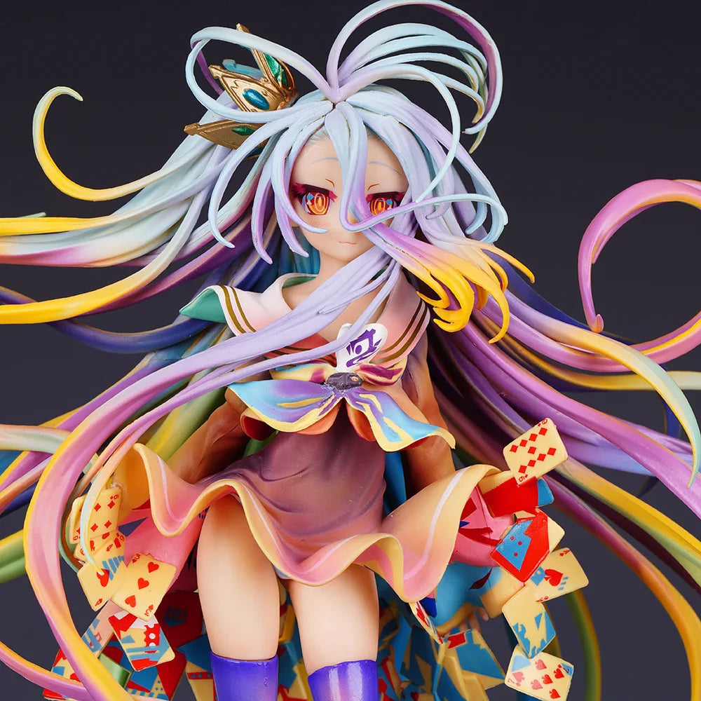 28CM No Game No Life Shiro 1/7 Yuu Kamiya Art Works GSC Girls Toys Anime PVC Action Figure Game Collectible Model Gift