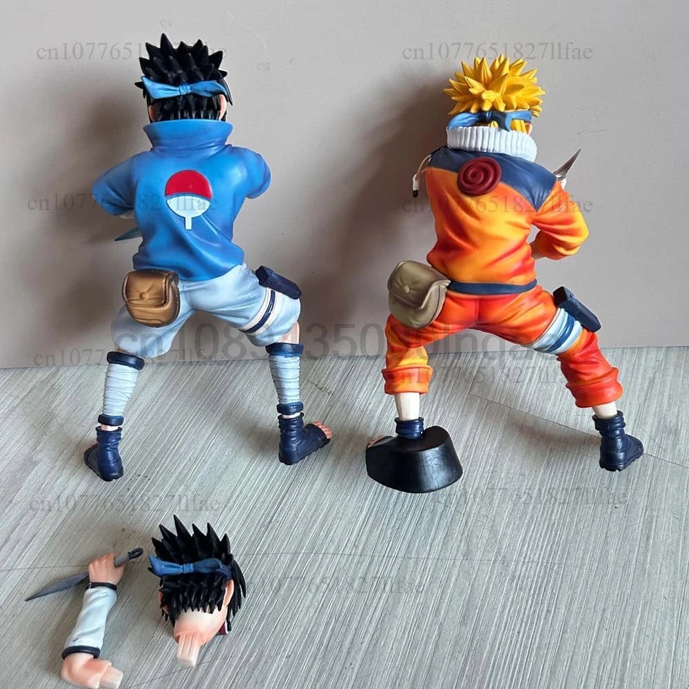 Uzumaki Naruto Uchiha Sasuke Naruto PVC Statue Action Figure Model Toy Joint Movable Doll Bookshelf Ornament Gift For Friends
