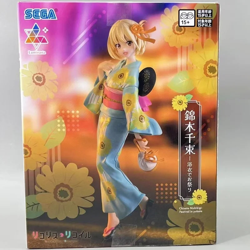 Genuine Sega Lycoris Recoil Luminasta Inoue Takina Nishikigi Chisato Cheongsam Dress Anime Figure Model Collector Figurine Toys