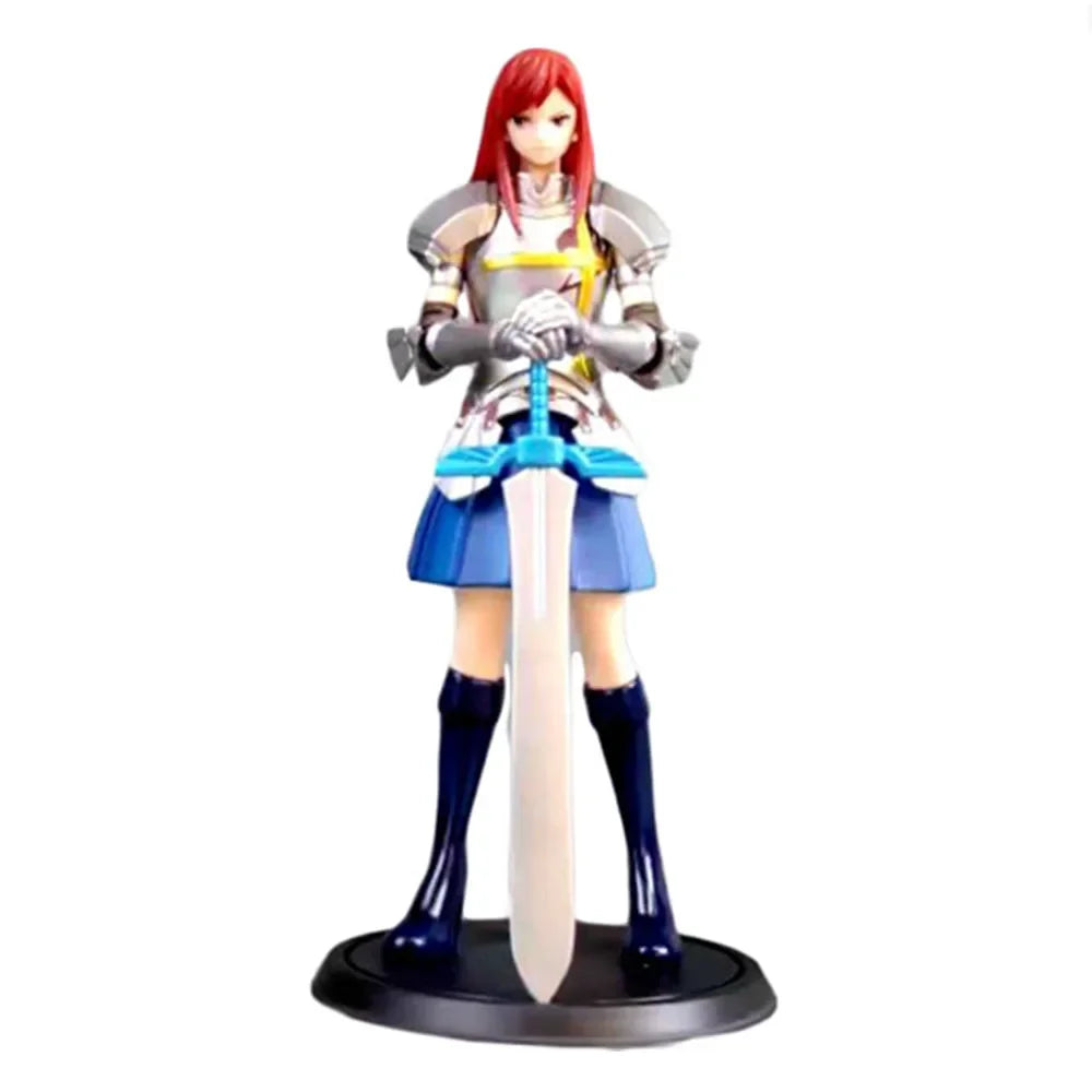 1 Pcs FAIRY TAIL Action Figures Natsu Gray Lucy Erza PVC Model EARTH LAND Magic World Collection Kid Gift Toy