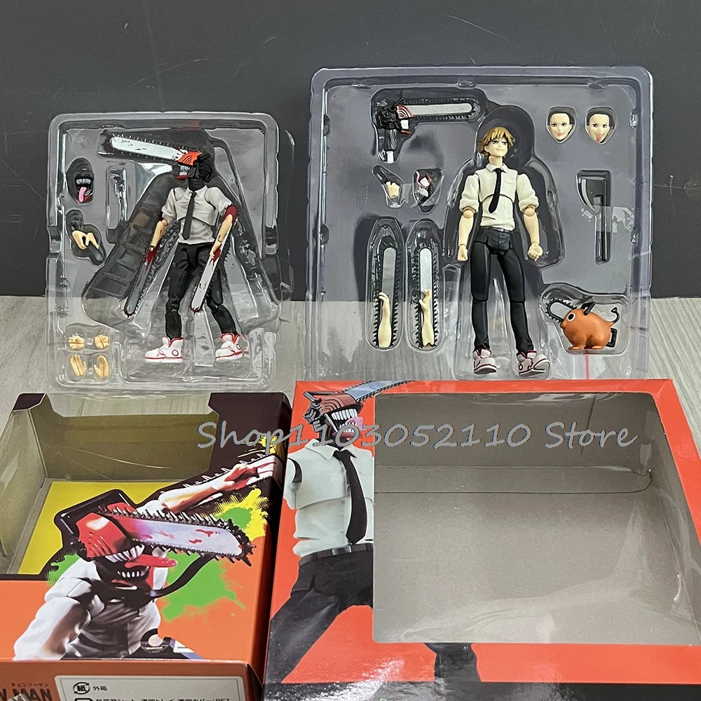 Figma 586 Chainsaw Man Action Figure SHF Denji Katana Man Anime Model Doll Statue Joint Movable Movie Toys Gifts