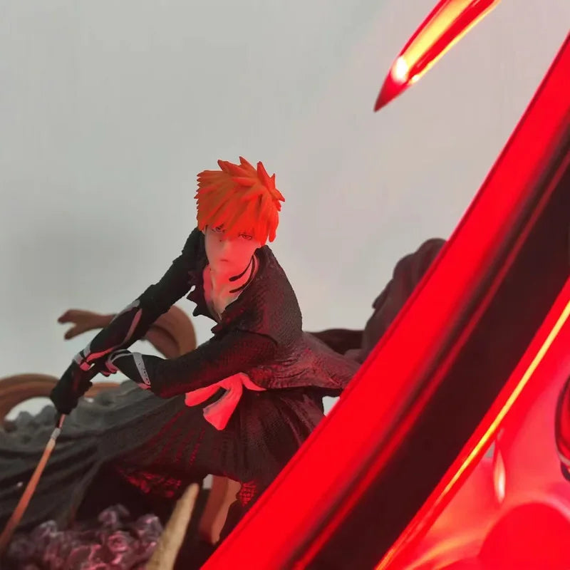 24.5cm Bleach Kurosaki Ichigo Slashing Large Anime Figure Model Gk Statue Boys Collection Desktop Decoration Ornament Toys Gifts