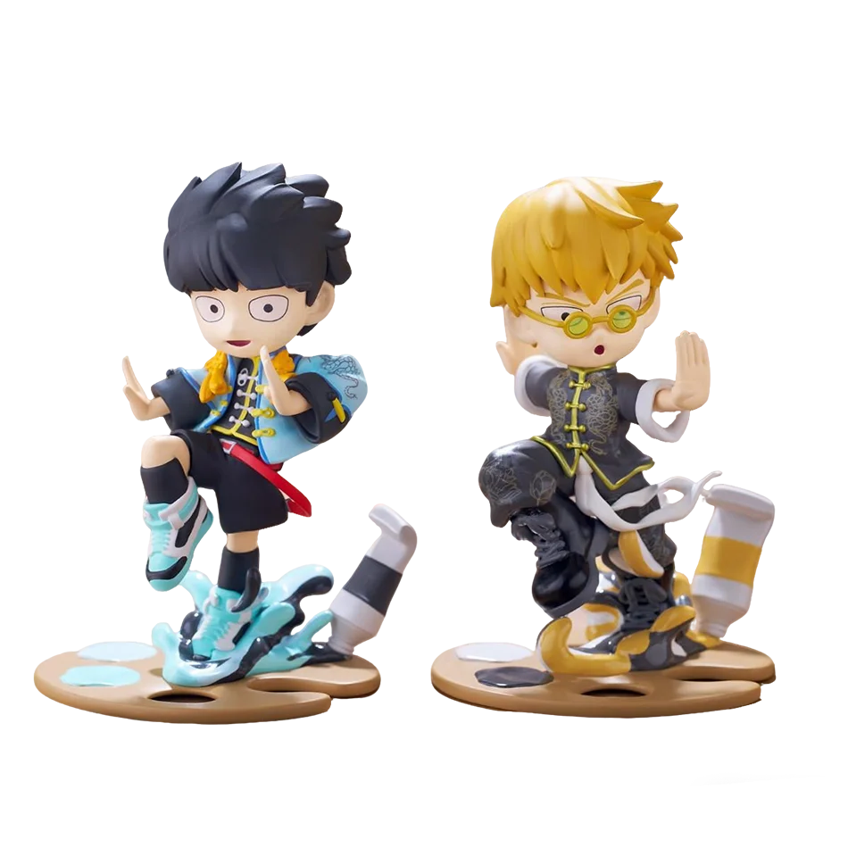 In Stock Original Mob Psycho 100 Anime Figures Gk Reigen Arataka Q Edition Kawaii Model Doll Desktop Ornaments Collectible Toy