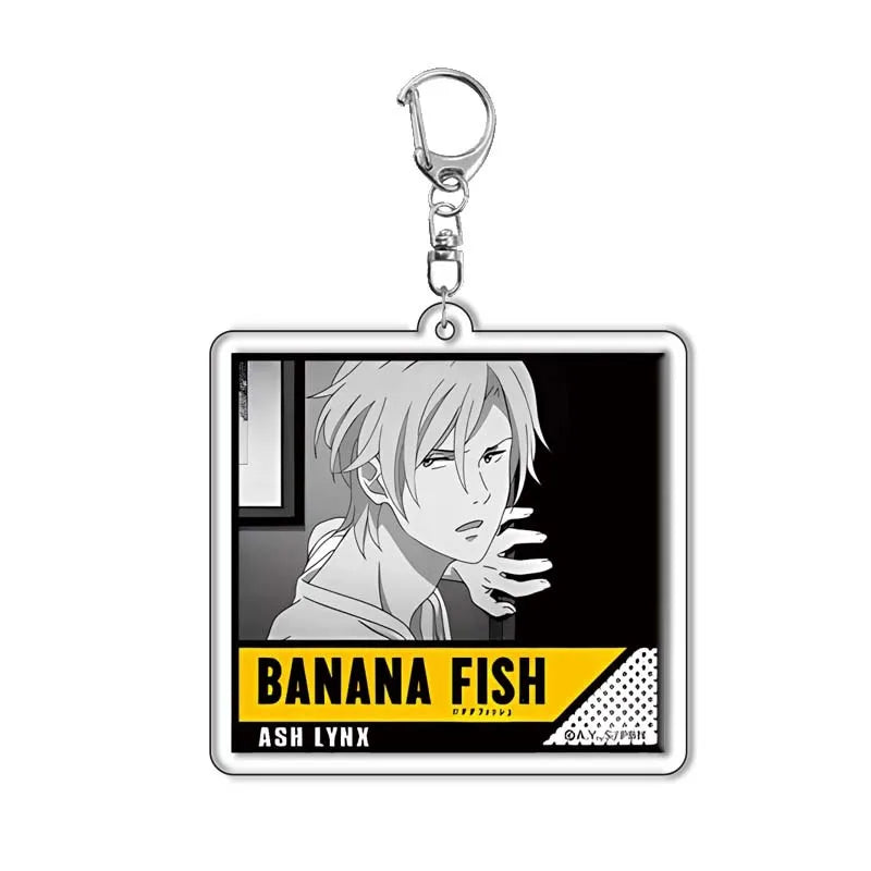 Anime Cartoon Banana Fish Figure Characters Acrylic Keychain Car Keychain Women Men Bag Accessories Charm Pendant Jewelry Gifts