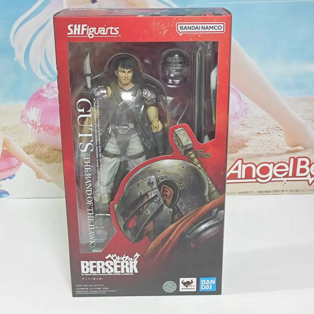 Original Bandai Anime Figure Berserk Guts S.H. Figuarts Action Figurine SHF Toys Model Collector Doll 16CM
