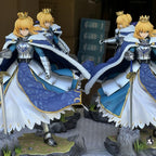 Fate Stay Night Anime Products King Arthur Altolia Pendragon Armor Saber Standing Posture 27cm Action Figures Ornament Toy Model