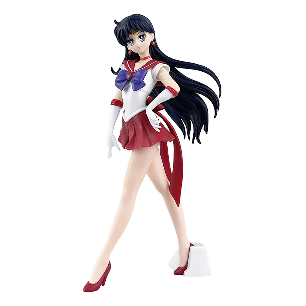 Cute Sailor Moon Anime Figure Kawaii Sailor Saturn Mars Mercury Jupiter Venus Action Figurine Collectible Kids Toys Model Gifts