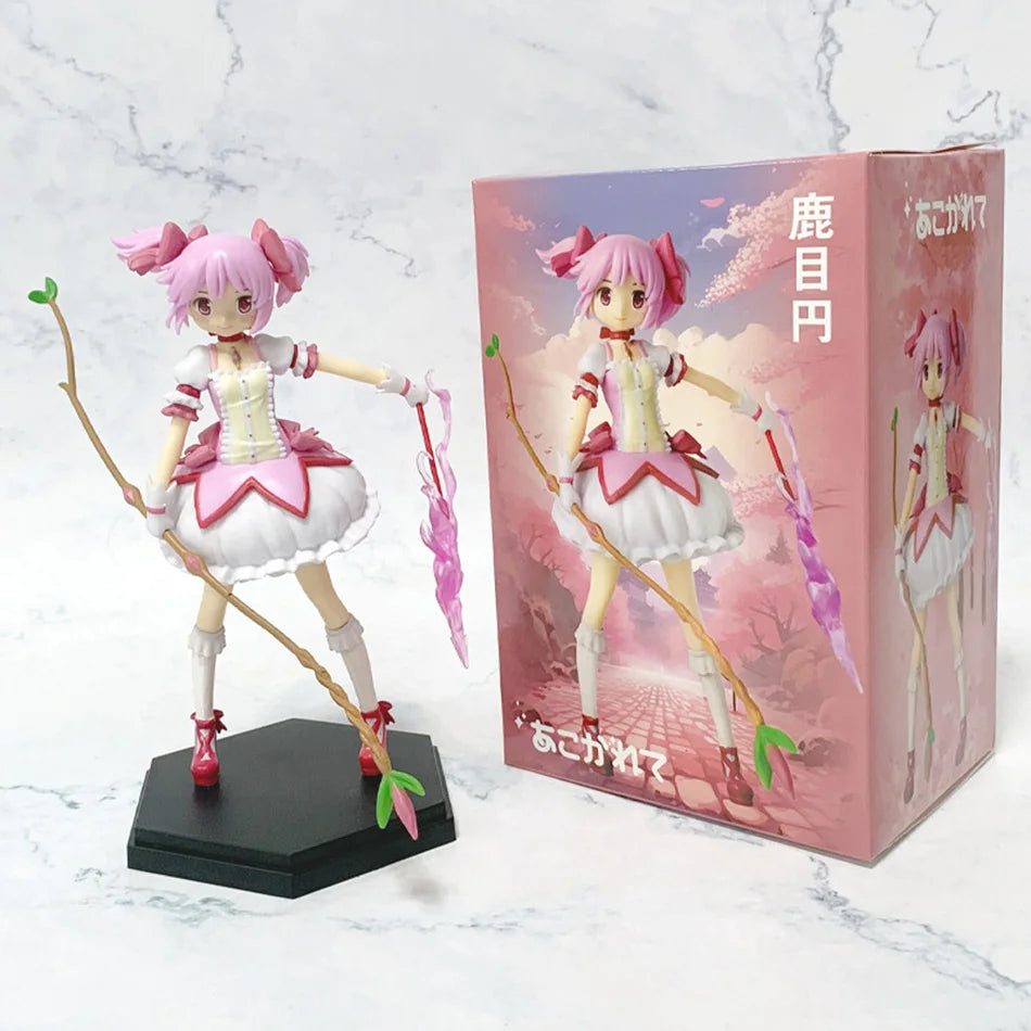 17cm Puella Magi Madoka Magica Aniem Figure Kaname Madoka Action Figure Magic Girl Model Decor Statue Dolls Toys Christmas Gift