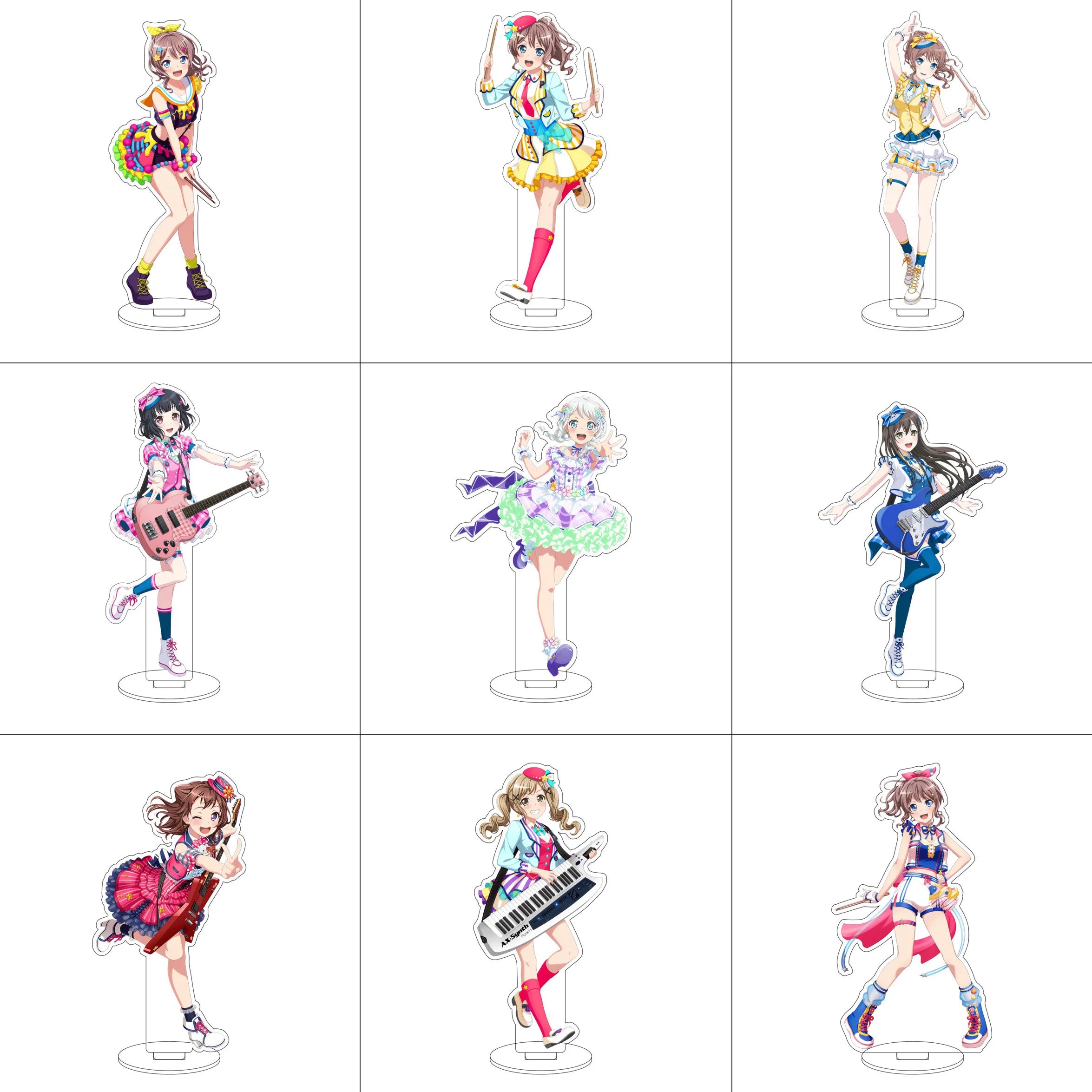 Anime BanG Dream! Acrylic Stand Ornaments Taki Shiina Rui Yashio Rei Wakana Kokoro Tsurumaki Figure Stand Halloween Gifts