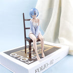 17cm Anime Re: Life In A Different World From Zero Rem Sit On Chairs Action Figures Collection PVC Model Kids Toy Christmas Gift