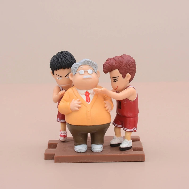5pcs Slam Dunk Anime Figure Set - Sakuragi Hanamichi And Rukawa Kaede Statues for Boys Desktop Collection Ornament Gifts