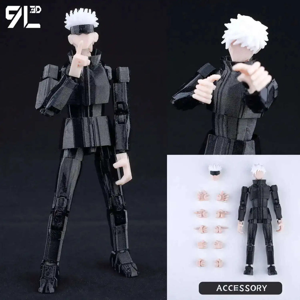 9L3D Printed Dummy13 T13 In Stock Ready to Ship Jujutsu Kaisen Grey Robe Sukuna Figure Anime Articulated Model Stress-Relief Toy