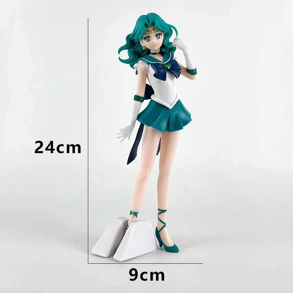 23cm Anime Sailor Moon Meiou Setsuna Figure GLITTER&GLAMOURS Kaiou Michiru Tenoh Haruka Tomoe Hotaru Action Figurine Toy Gift