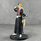 19cm Anime BLEACH Figure Kurosaki Ichigo Draw Sword Zangetsu PVC Action Figures Knife Collection Model Toys For Boy Gifts