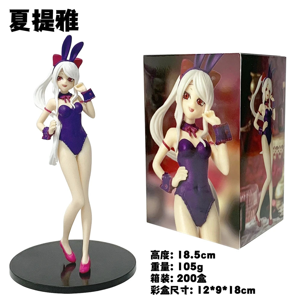 19CM Anime Overlord Shalltear Bloodfallen BiCute Bunnies Figure Stand Model Toy Doll Action Figure PVC Desktop Ornaments Gifts