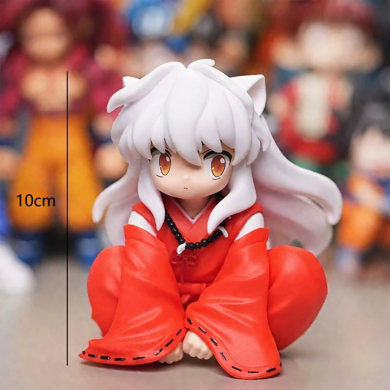 Anime Figurine Inuyasha Manga Action Figure Q Version Cute Figurine Statue PVC Model Desktop Decoration Ornament Collection Toy