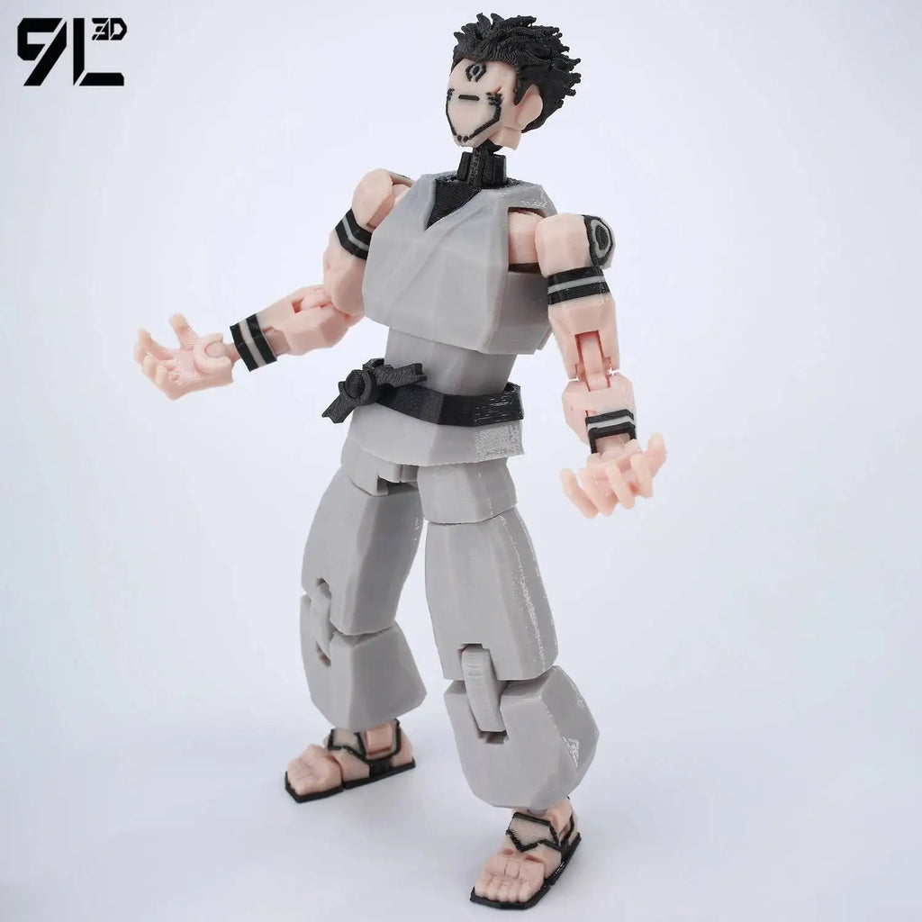9L3D Printed Dummy13 T13 In Stock Ready to Ship Jujutsu Kaisen Grey Robe Sukuna Figure Anime Articulated Model Stress-Relief Toy