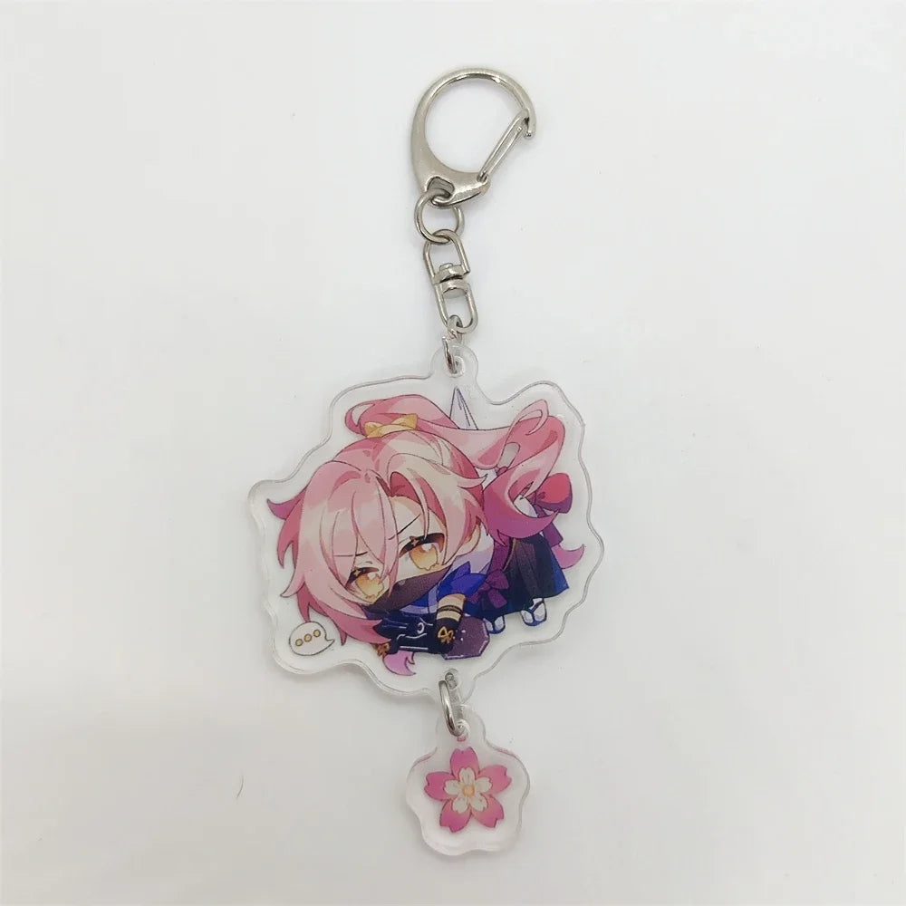 Anime SK8  Figure Keychain Bag Pendant Transparent Acrylic Cartoon Character Skateboard Key Chain Ring Jewelry Gift