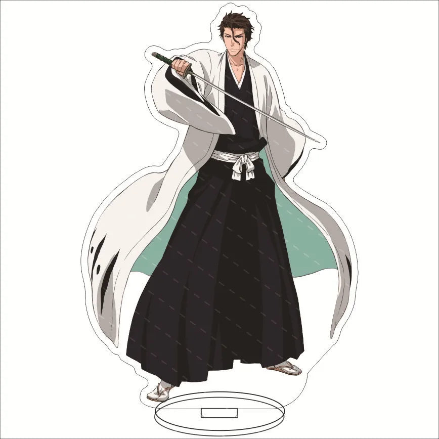 Anime BLEACH Acrylic Stand Manga Figures Kurosaki Ichigo Miniatures Figurines Garage Kits Model Toys GK Ornaments Decoration
