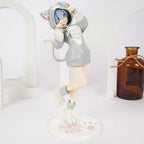 18CM Anime Rem Emilia Cat RE: Zero Starting Life In Another World Figure Different Color Version Static Toys Japanese Dolls