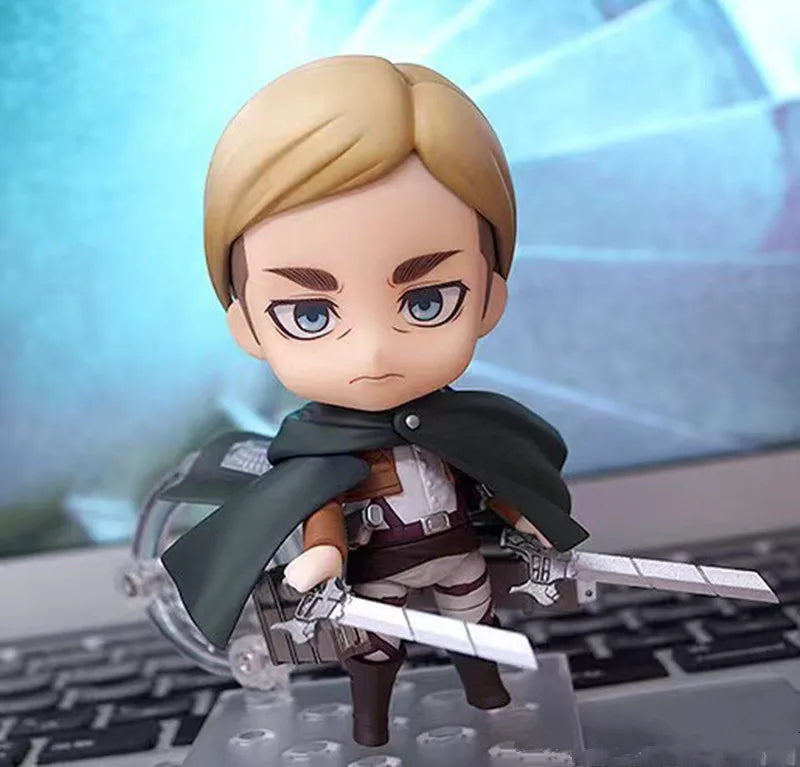 10cm Attack on Titan Erwin Smith Hange Zoe 1123# 775# Anime Action Figure Toys Doll Collection Christmas Gift