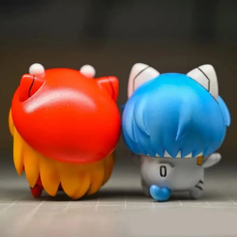 Evangelion Ayanami Rei Asuka Action Figures Usagi Hachiware Anime Model Figures Cartoon Creative Desktop Ornaments Toys Gift