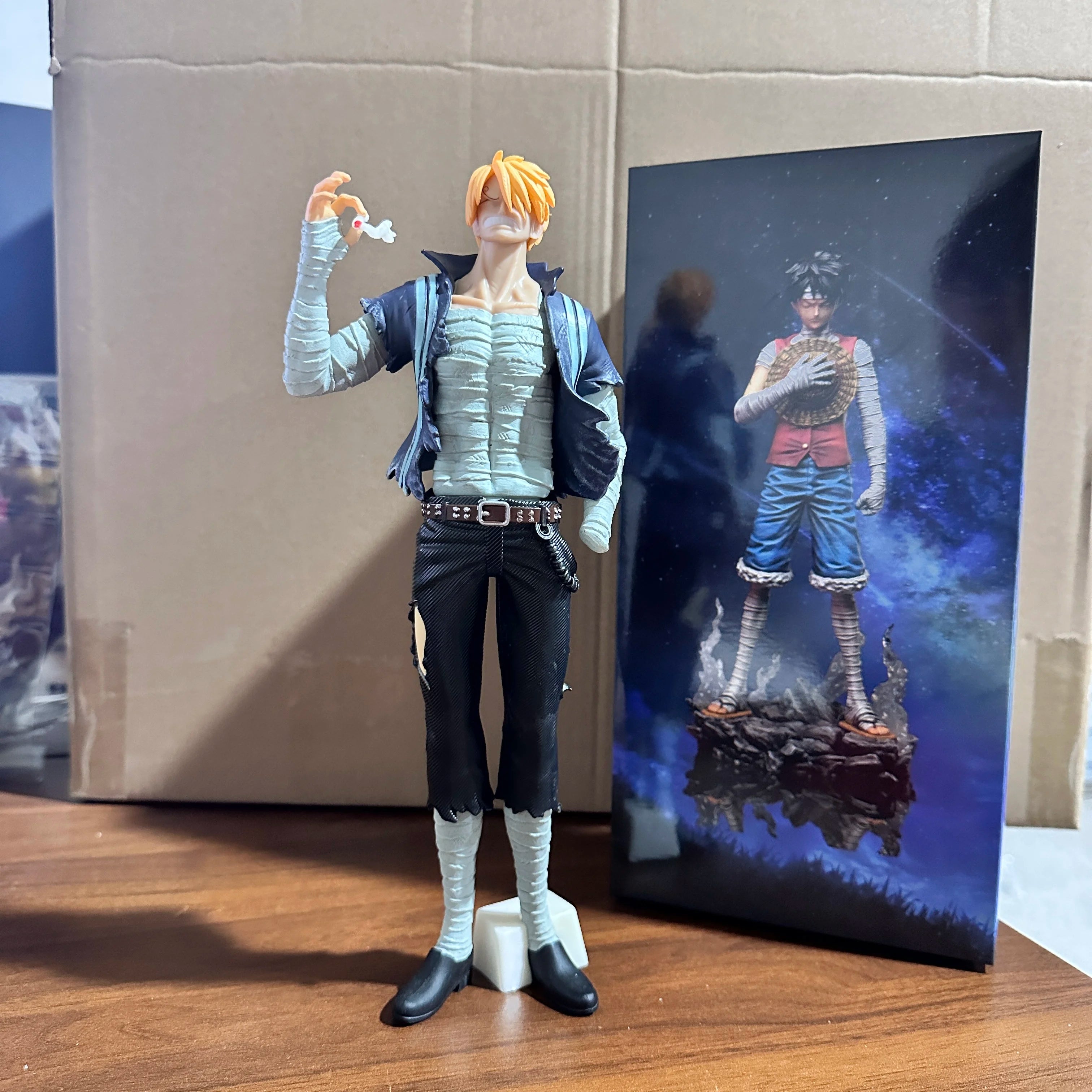 30cm One Piece Anime Action Figure Roronoa Zoro Vinsmoke Sanji Stand Posture Pvc Statue Figurine Model Collection Boy Toy Gifts