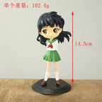 14cm Anime Inuyasha Sesshomaru Kagome Zhuye Kawaii Figure Gk Statue Model Toy Figures Ornaments Collect Office Decorations Gifts