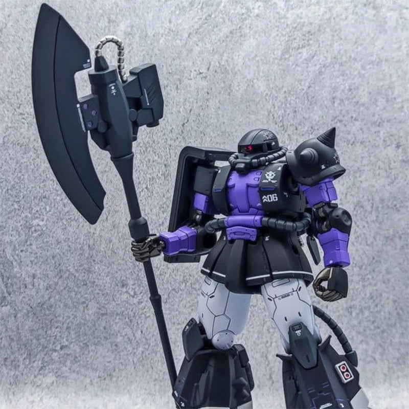 GUNDAM Animation Game Peripheral Toys HG 1/144 ZAKU BLACK TRI-STARS Assembly Movable Anime Action Model Figures Collection