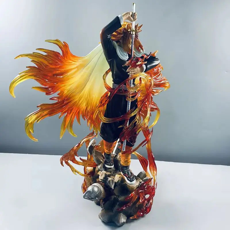 New Demon Slayer Anime Figure Rengoku Kyoujurou Figurines 30cm Pvc Model Anime Peripheral Character Model Decorate Boys Gifts