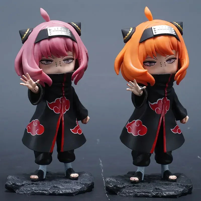 Spy×family Anya Forge Figures Anya Cos Uchiha Itachi and Pain Figurine Naruto Model PVC Cute Anime Collection Statue Toys Gifts