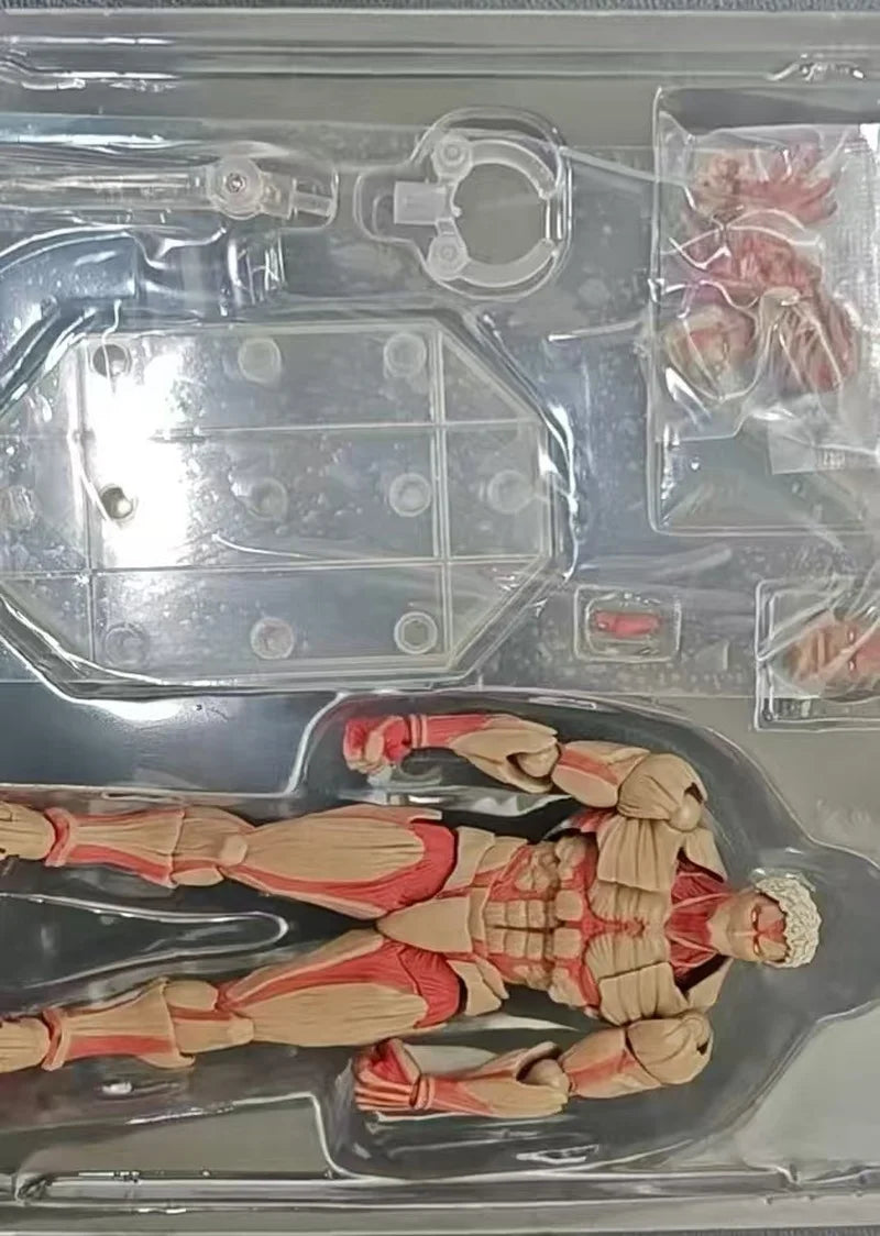 16cm Kaiyodo Armored Titan Movable Model Toys Revoltech Amazing Yamaguchi Yoroi No Kyojin Attack On Titan Anime Figures Toy Gift