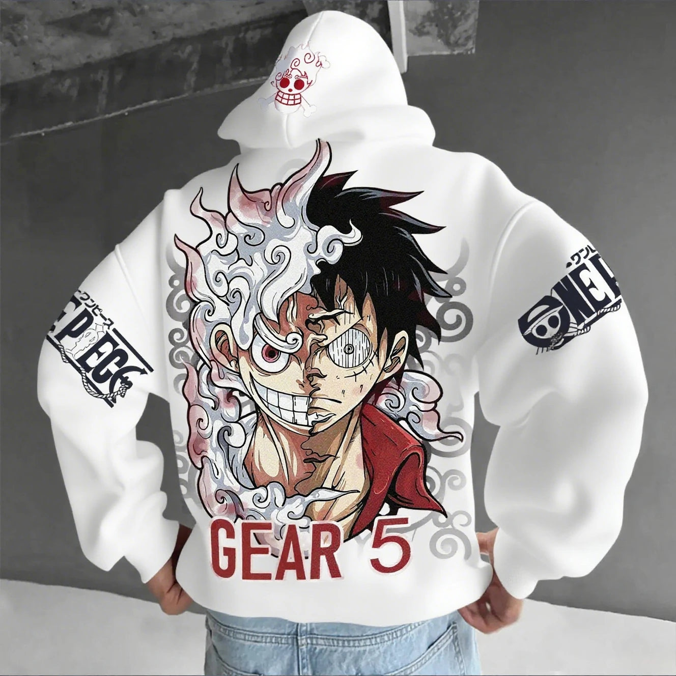 One Piece Luffy Gear 5 Nika Anime Hoodie Men Women Streetwear Casual Pullover Sweatshirt Autumn Winter Cosplay Long Sleeve Tops