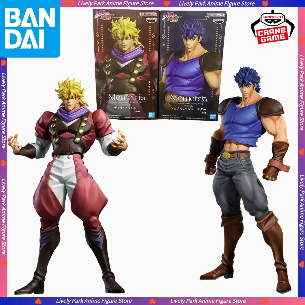 BANDAI Original JoJo's Bizarre Adventure Mometria Jonathan Brando Dio Brando Anime Figures Dolls Model Statue Toy Festival Gifts