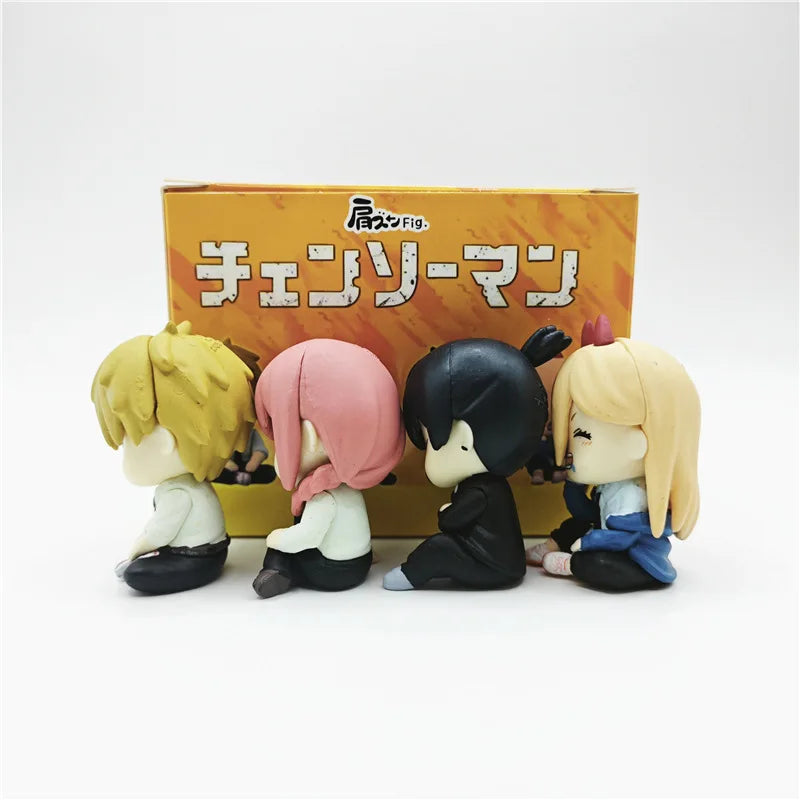 Anime Chainsaw Man Toy Shoulder-Back Sleeping Style Denji Hayakawa Aki Power Character Model Children Boy Girl Holiday Gift