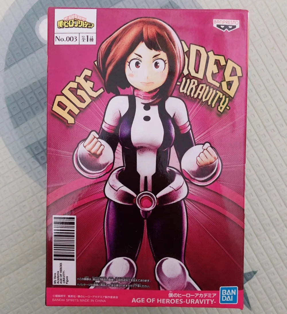 In Stock BANDAI Banpresto Original Anime My Hero Academia-Ochaco Uraraka Anime Figures Model Collection PVC Model Toys