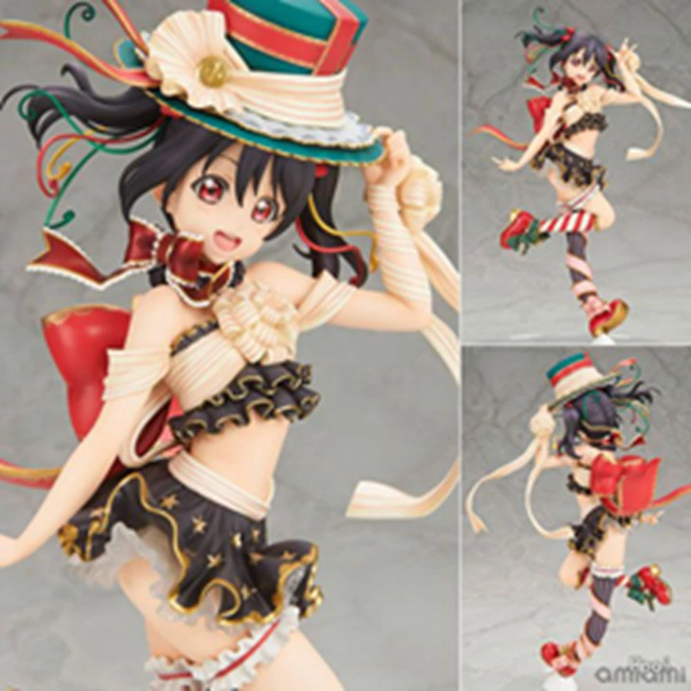 24CM Love Live! School Idol Festival Yazawa Nico Figure 1/7 Christmas Dress Up Model Toy Gift Collection Action Figure PVC