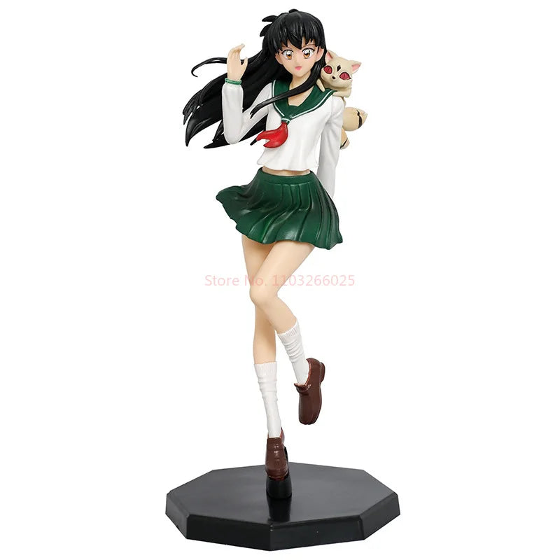26cm Inuyasha Action Figure Higurashi Kagome Figuras Manga Figurine Toys Collection Model Ornament Anime Peripheral Gift