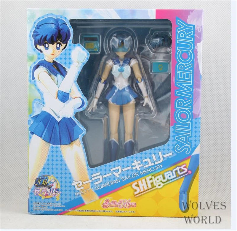 Anime Pretty Guardian Sailor Moon Tsukino Usagi Sailor Mercury Venus Jupiter Saturn PVC Action Figure Collectible Model Toy Doll