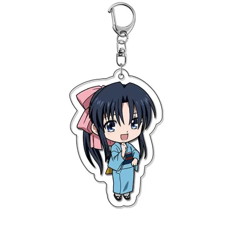 Rurouni Kenshin Acrylic Keychain Jewelry Campus Related Products Cultural Creativity Friends Gift Bag Charms Llavero Collection