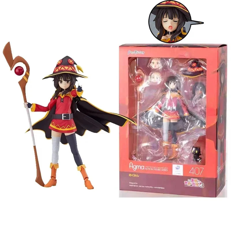 Good Smile Genuine figma God's Blessing on This Wonderful World! Aqua Kazuma Megumin Anime Action Figures Toys Kids Gift Model