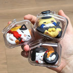 N Stock 100% Genuine Mh OnePiece Anime Figurine Pirate King Straw Hat Luffy Bottle Cat Goodnight Series Blind Box Cute Gift